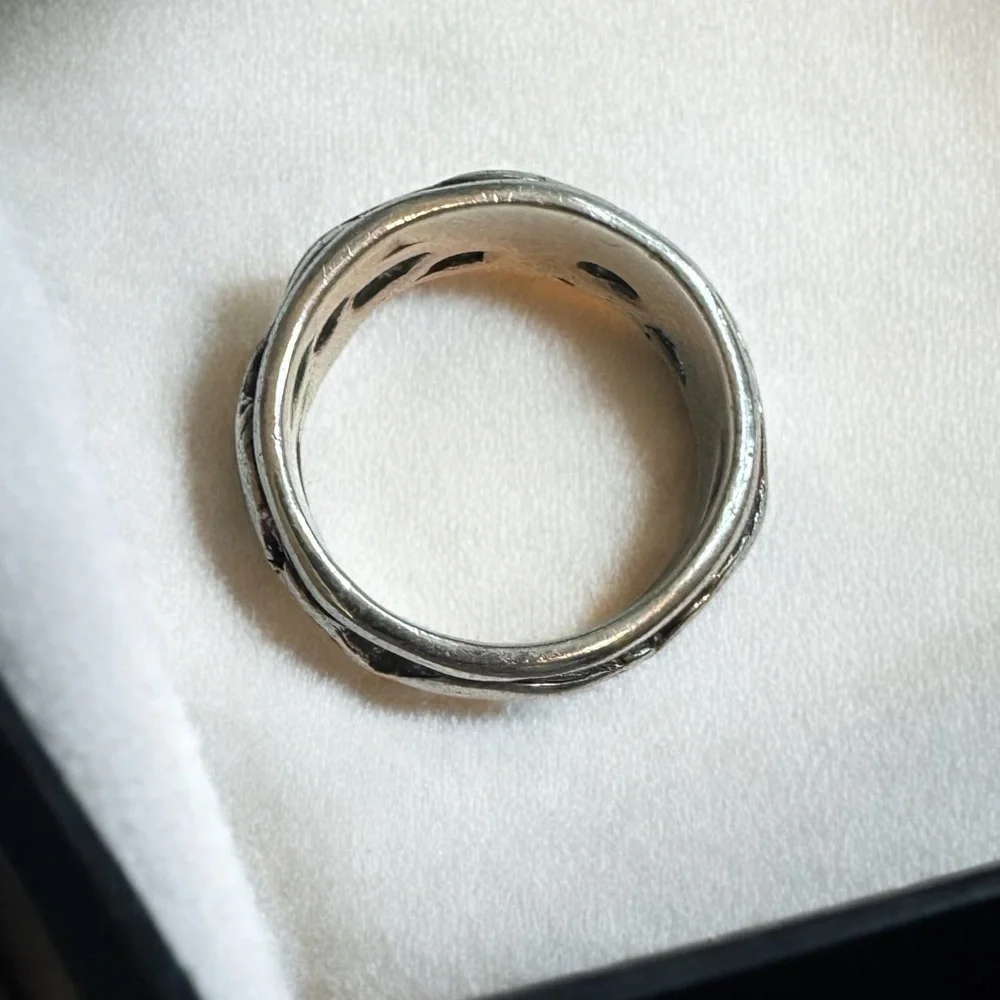 Vintage 90s Abstract Sterling Silver Ring Band (7)